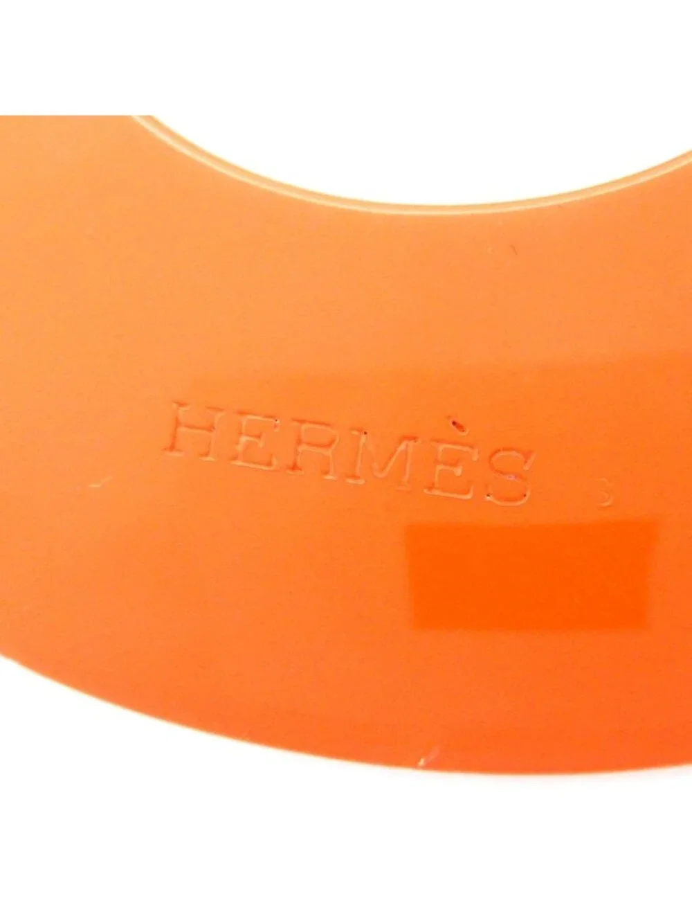 Hermes Necklace Color Cotton Orange Dark Brown Light Blue